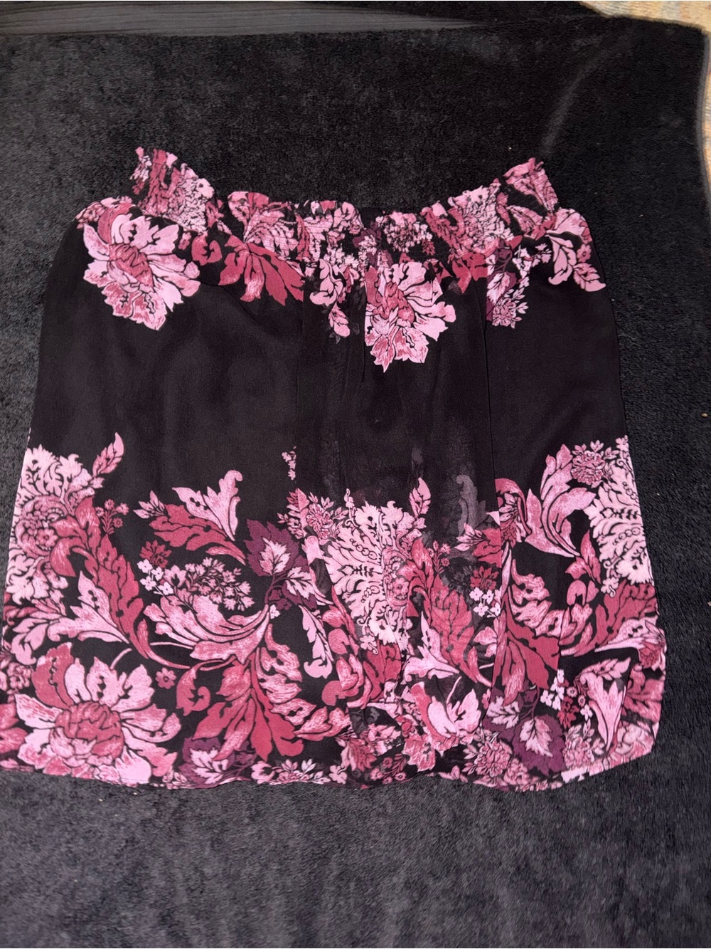 White House Black Market Floral Flowy Skirt Large